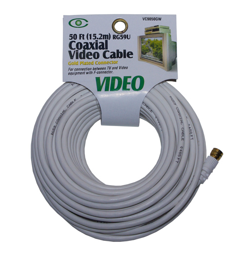 50FT ( 15.2M) RG59U Coaxial Video Cable