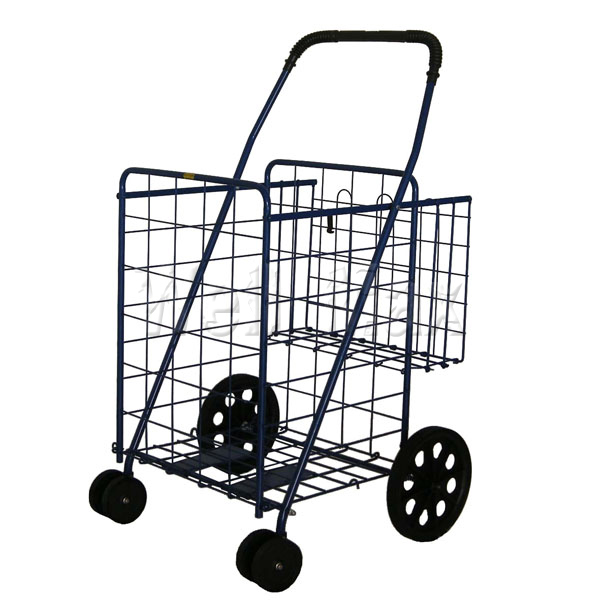 WM99017 Folding Shopping Cart W/Dual Basket/Swivel