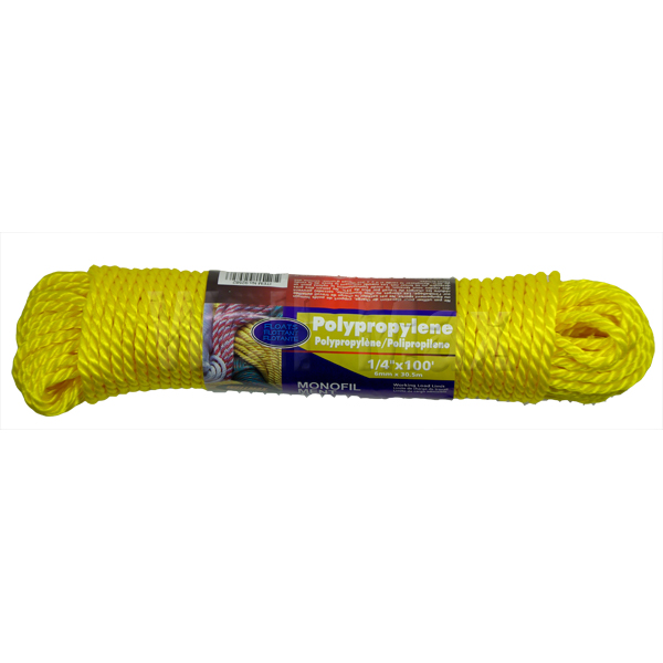 1/4" x 100 FT PP Monofilament Twisted Rope
